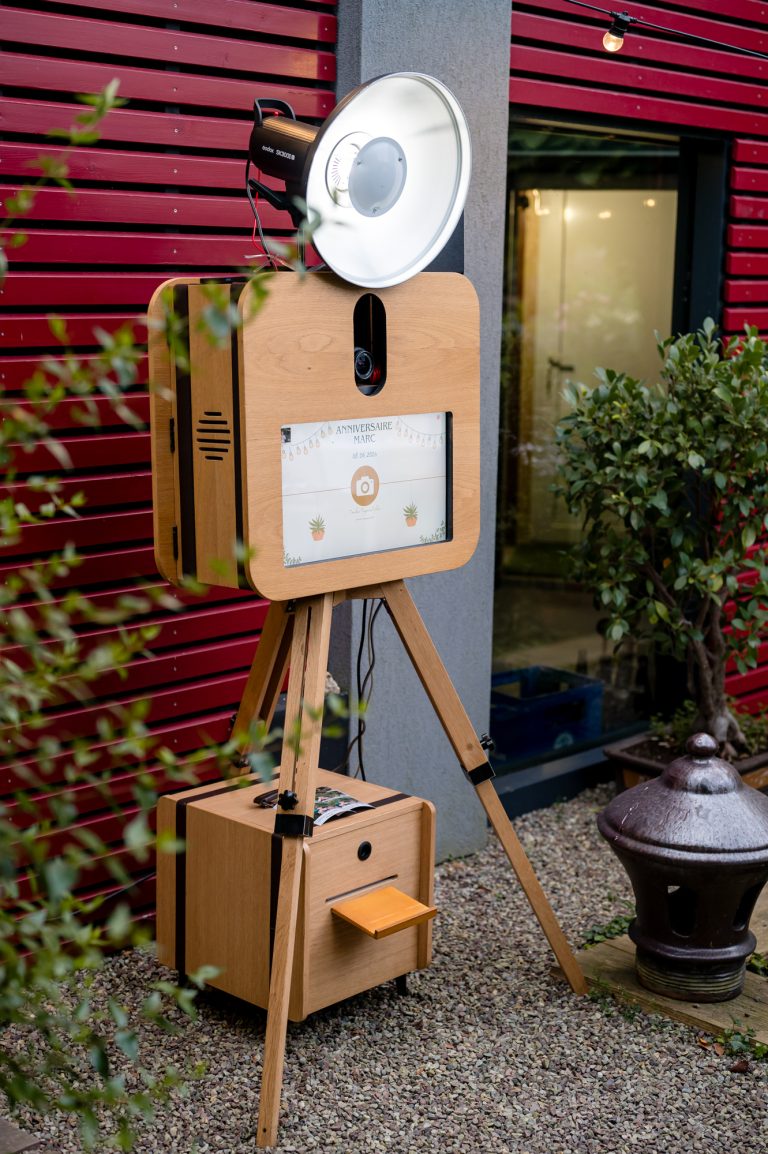 photobooth en bois look boheme vintage
